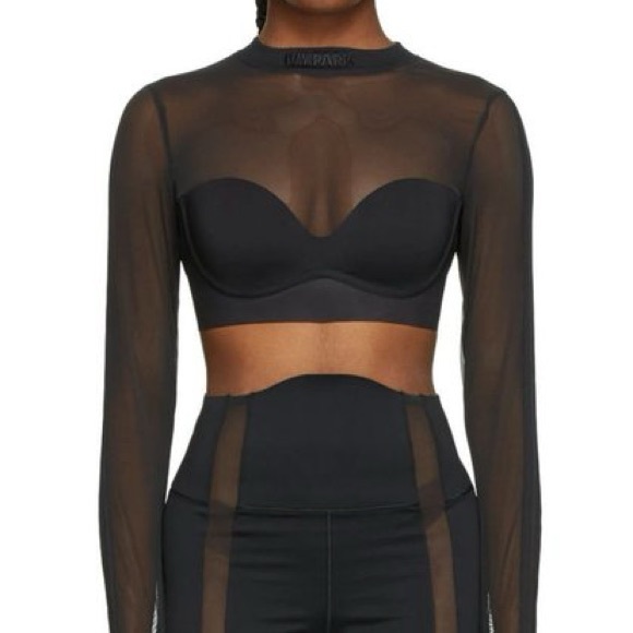Adidas⚫️Ivy Park Mesh Crop Top - Picture 1 of 12